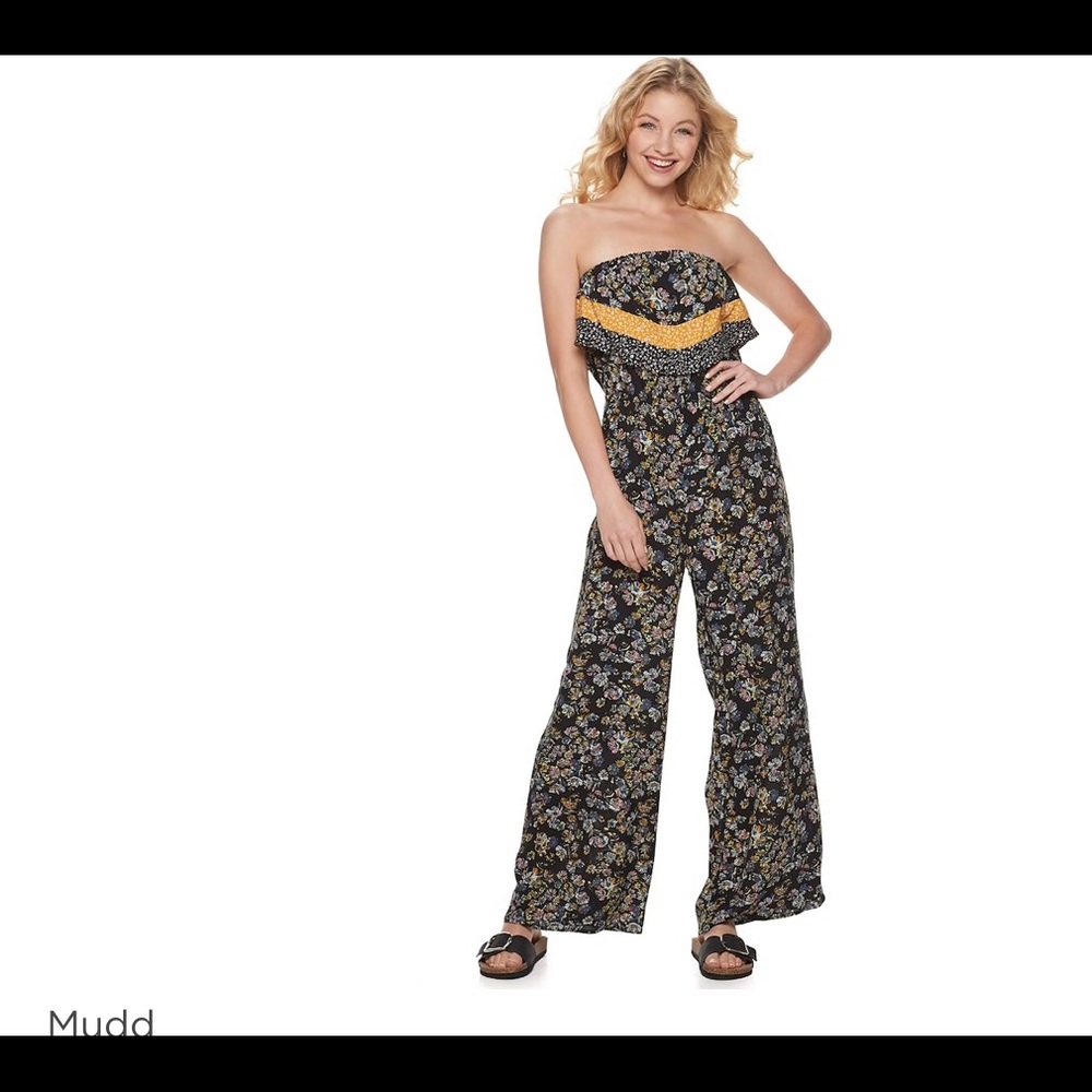 Strapless Ruffle Jumpsuit